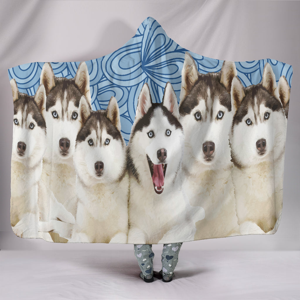 Huskies - Coperta con cappuccio - – FoolRebel