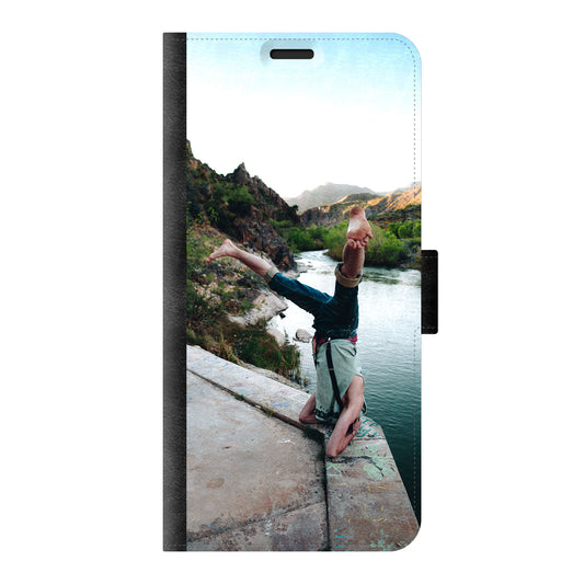 Samsung Galaxy S10 Wallet case (front printed, black)