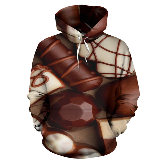 Cioccolato - Felpa  Unisex con Cappuccio -